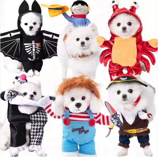 Funny Halloween Dog Clothes Cute Pet Dogs Cosplay Costumes Sets Comical Party Apparel for Dogs
