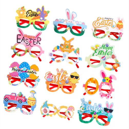 Easter Decoration Rabbit Glasses Holiday Party Dress up Photo Props Chicken Egg Glasses Frame