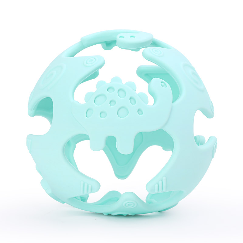 New Product Sensory Soft Dinosaur Bpa Free Silicone Baby Teething Toys