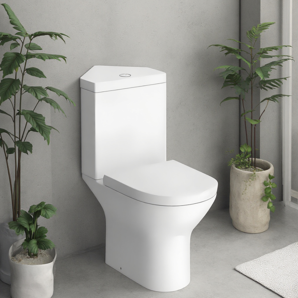 Short Projection Corner Toilet