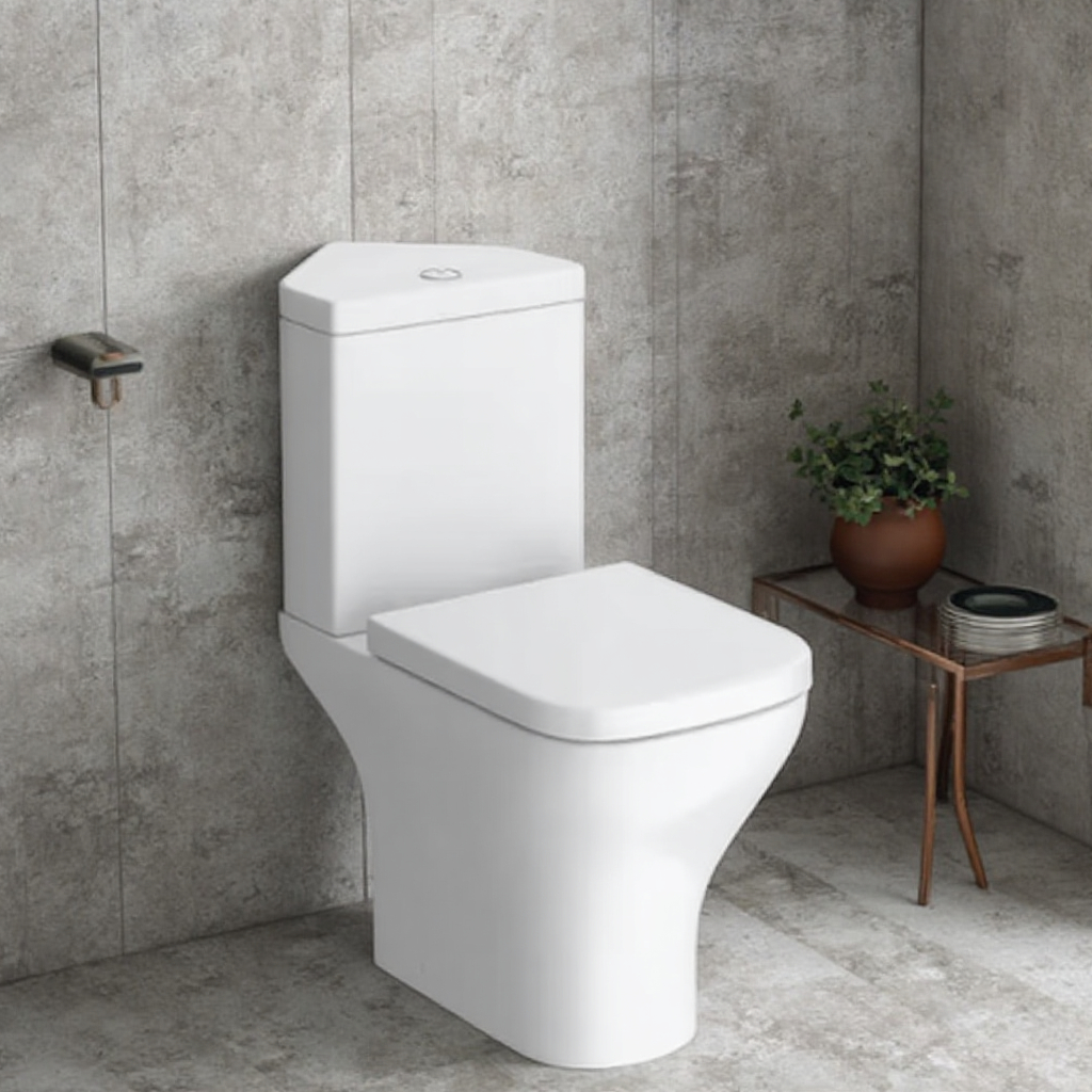 Space Saving Corner Toilet