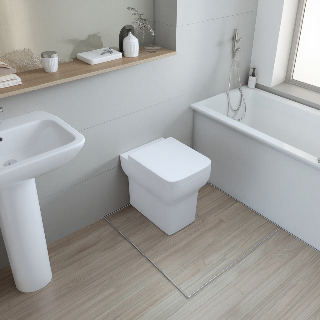 Back To Wall Toilet And Cabinet