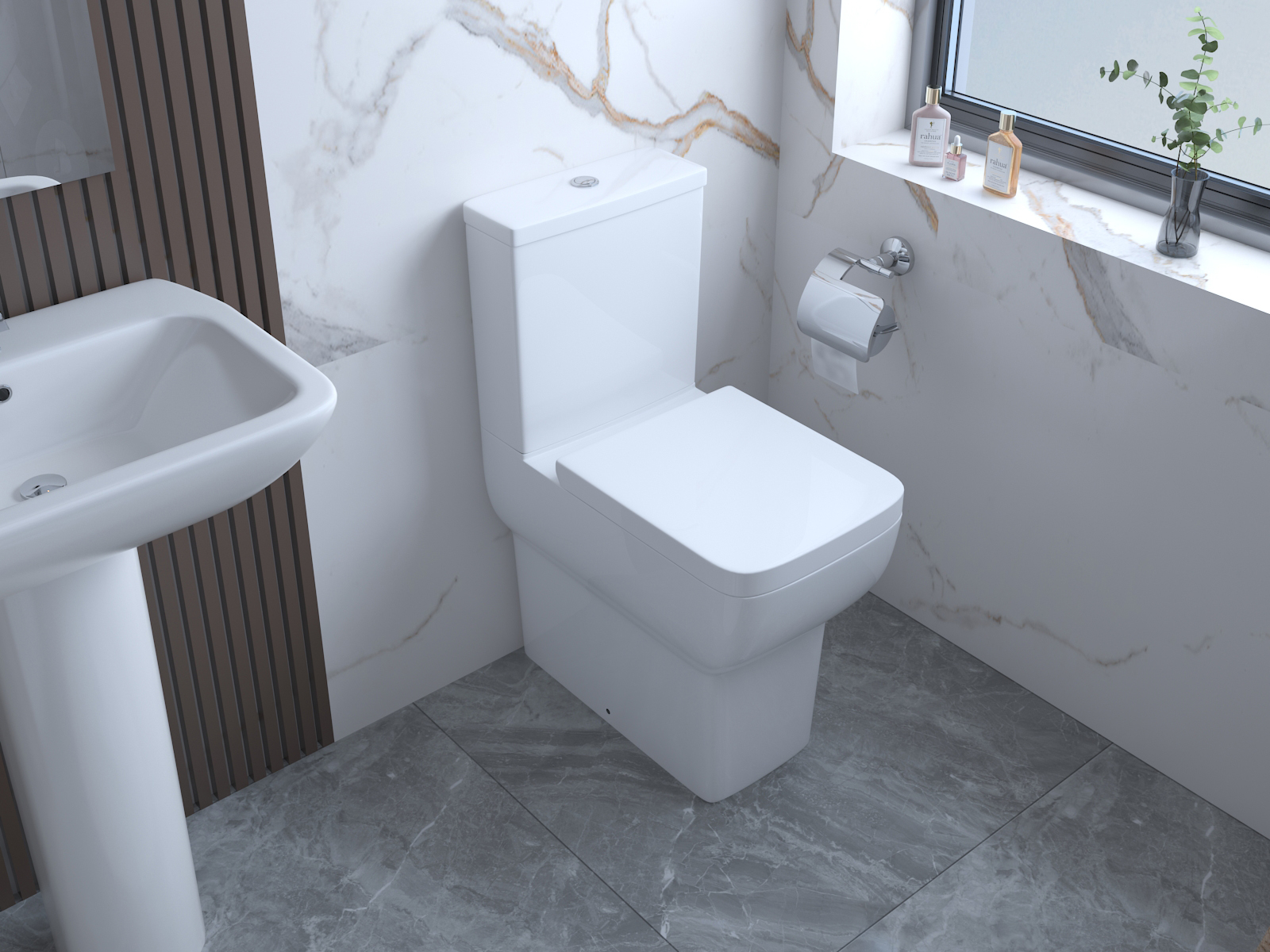 Comfort Height Rimless comfort open back close coupled toile