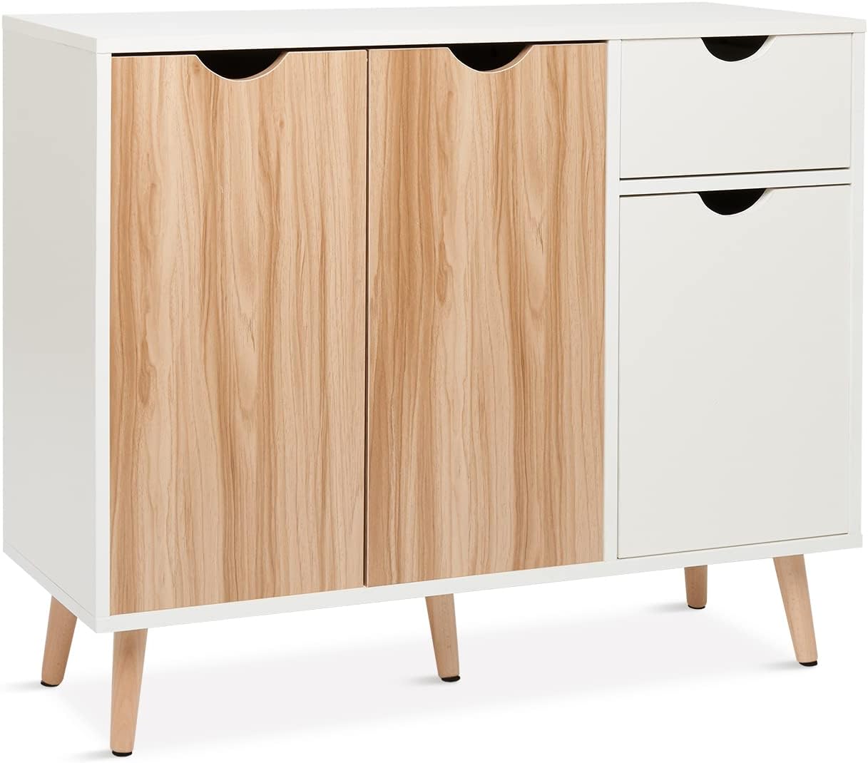 Storage Cabinet Sideboard, Cupboard Console Tablet with 3 Doors and 1 Drawer