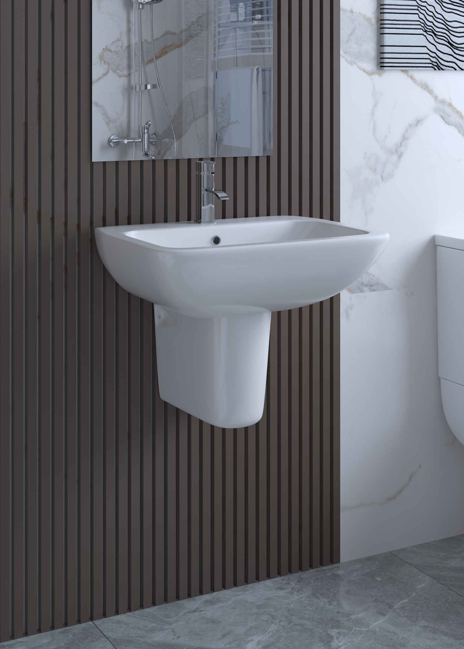 Half Pedestal Wash Basin