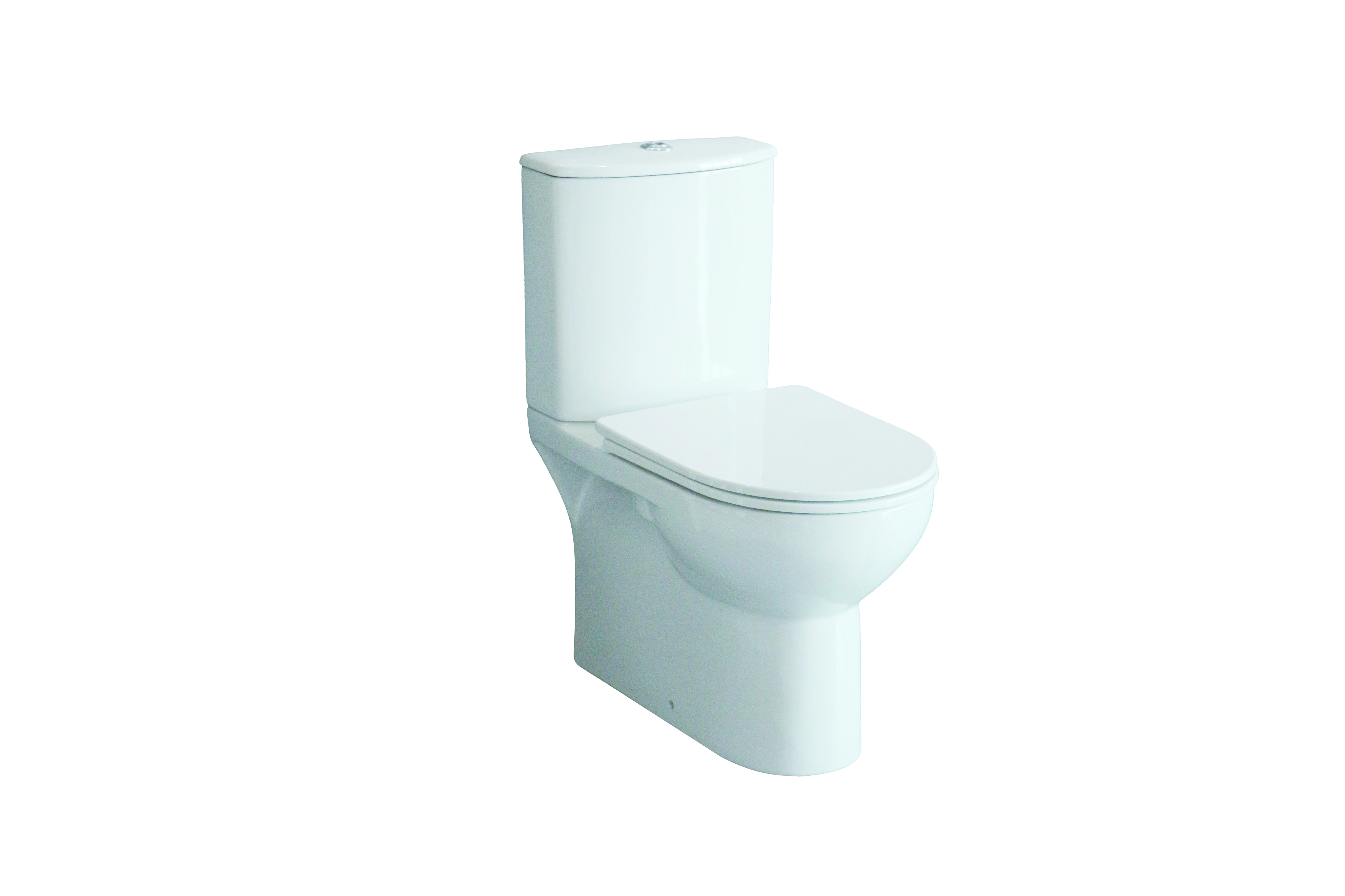 Back to Wall Ceramic Close Coupled Toilet Boxed Rim
