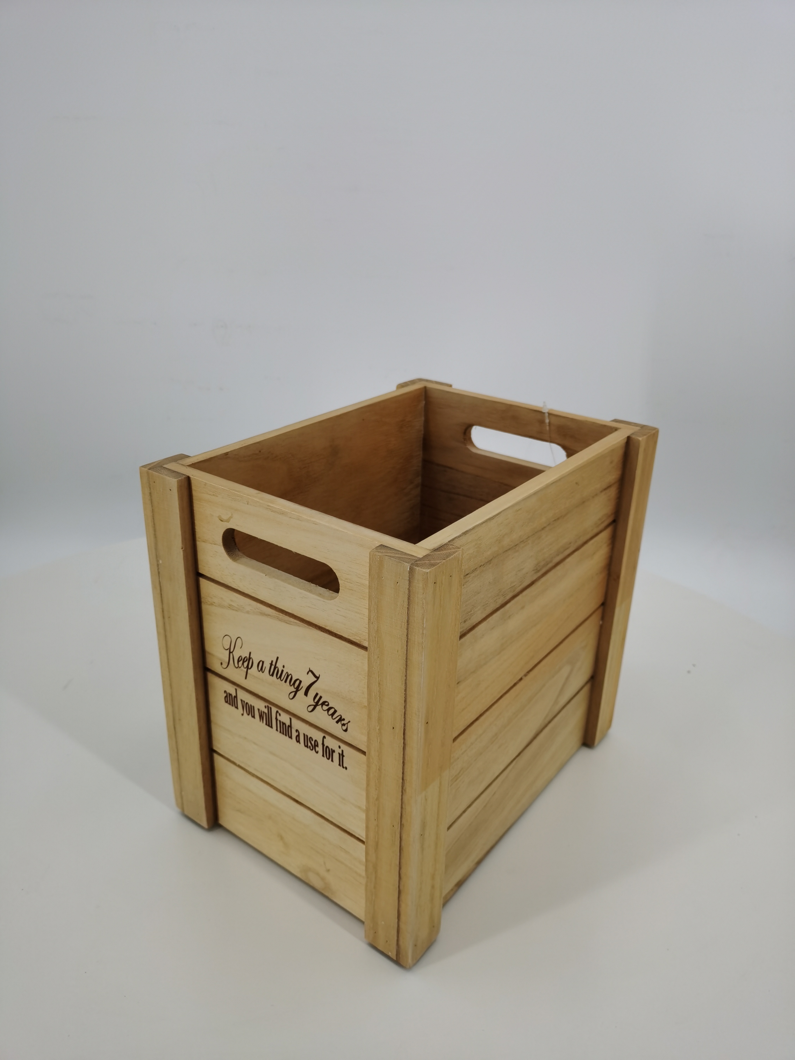 Wooden Box，Wood Storage Box with Handles