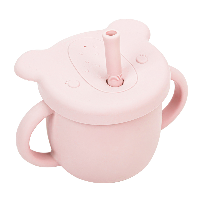 Eco Friendly Collapse Travel Stacking Cup Silicone Baby Snack and Drink Cup in One