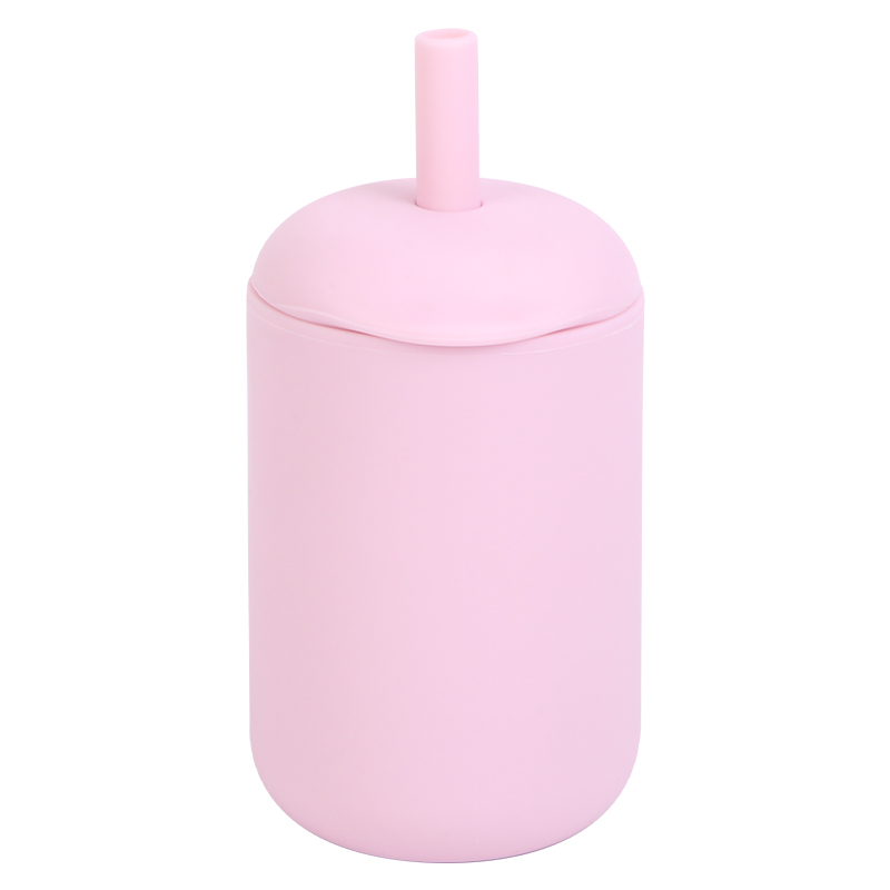Silicone Baby Soft Spout Cup Non-Smel Lleak Proof Toddler Cup Custom Sippy Cup With Weighted Straw