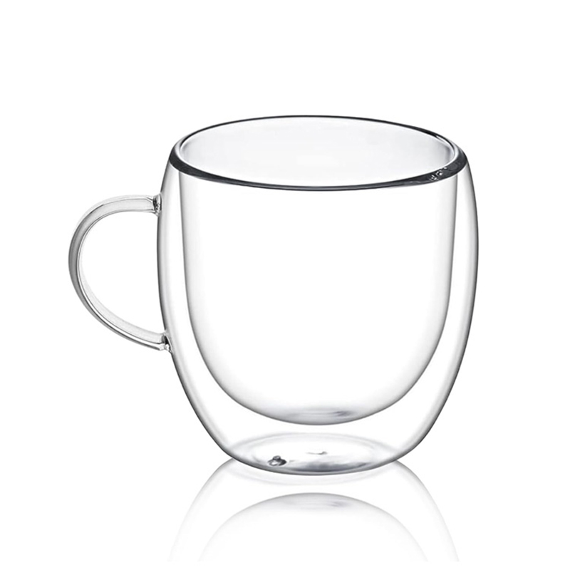 Double wall glass cup