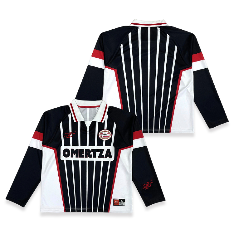 Retro Long Slvver Football Jersey Embroidery Soccer Shirts