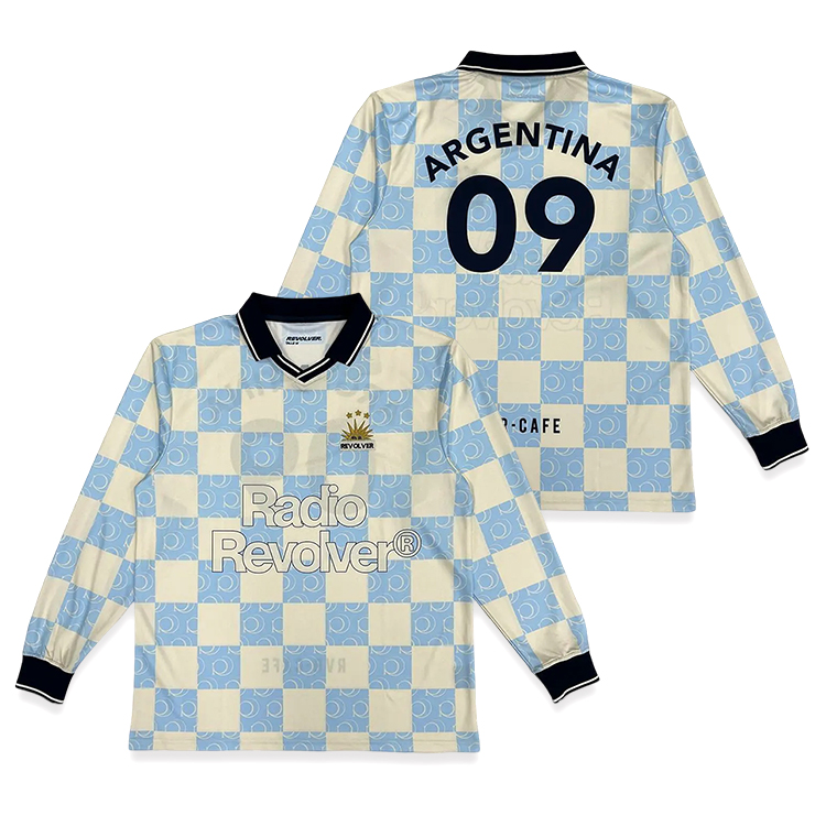 Retro Long Sleeve Soccer Jersey Fashion Football Jersey