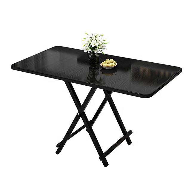 Simple rectangular affordable foldable outdoor dining table set