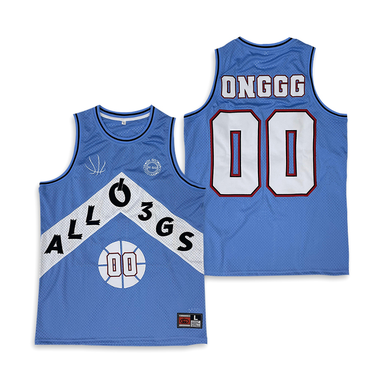 Embroidery Basketball Jersey Blue Design Basketball Jersey