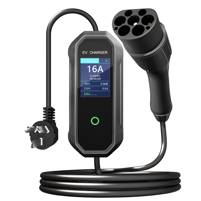 Portable EV charger 5m length 2.8 inch display