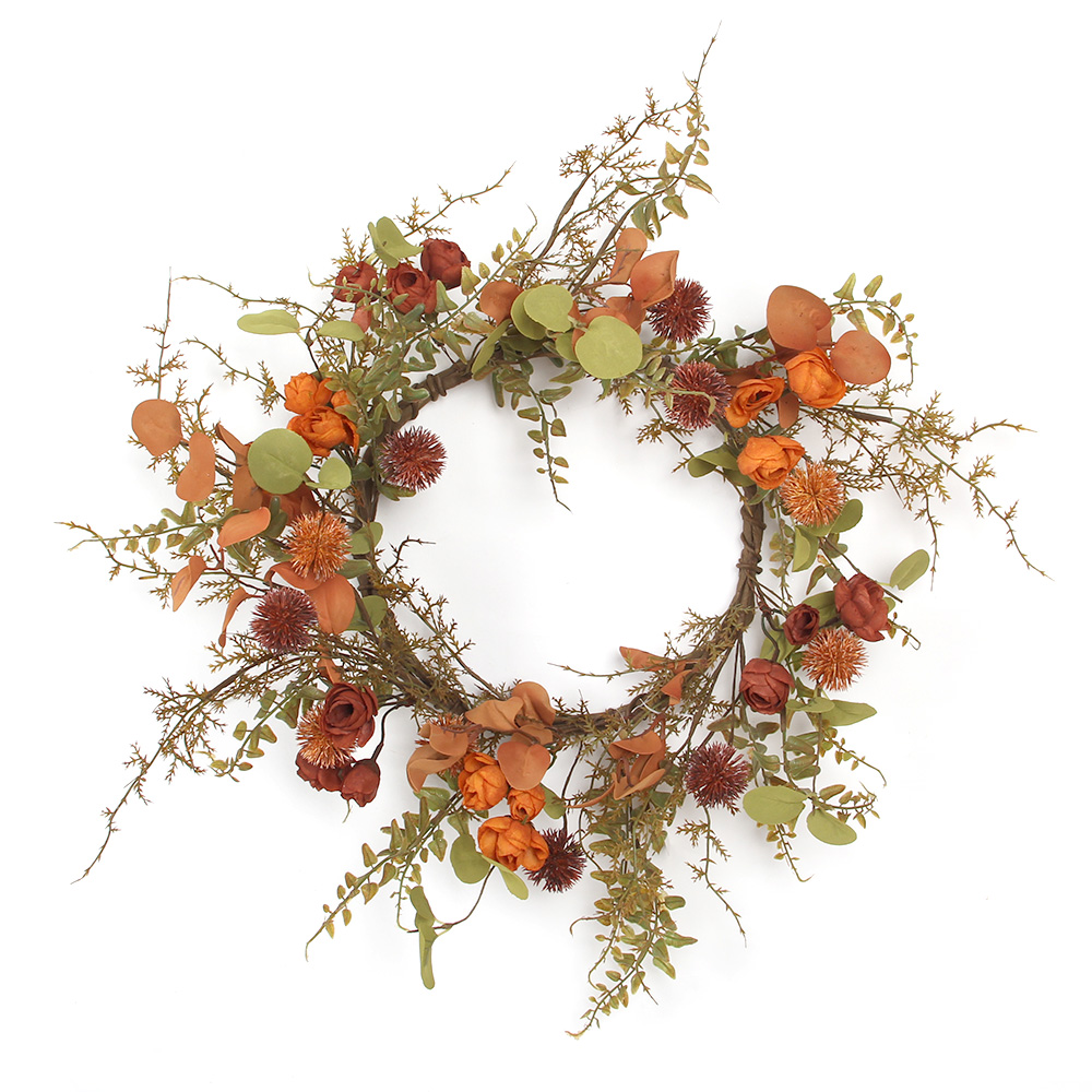 Transworld Artificial Flower Wreath Autumn Decorative Wreaths For Home Decorations