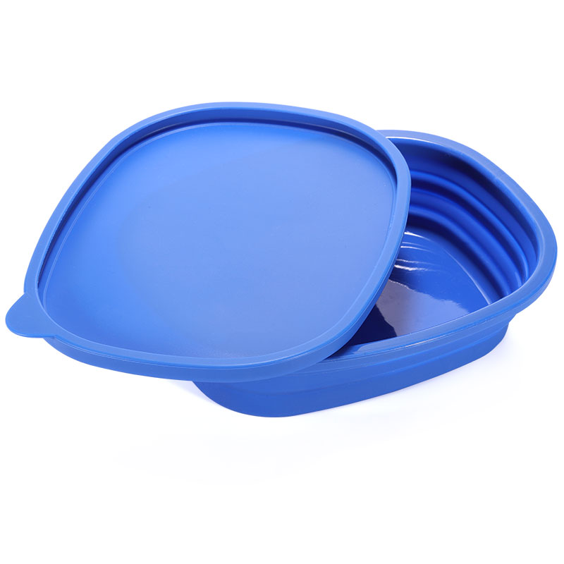 Portable Food Grade Kids Bento Collapsible Food Storage Container Kitchen Silicone Lunch Box