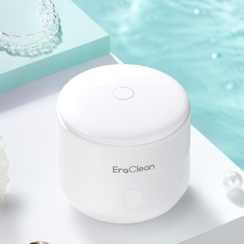 EraClean GTM1 Portable Ultrasonic Denture Cleaner 45kHz High Frequency Cleaning for Brace Dental