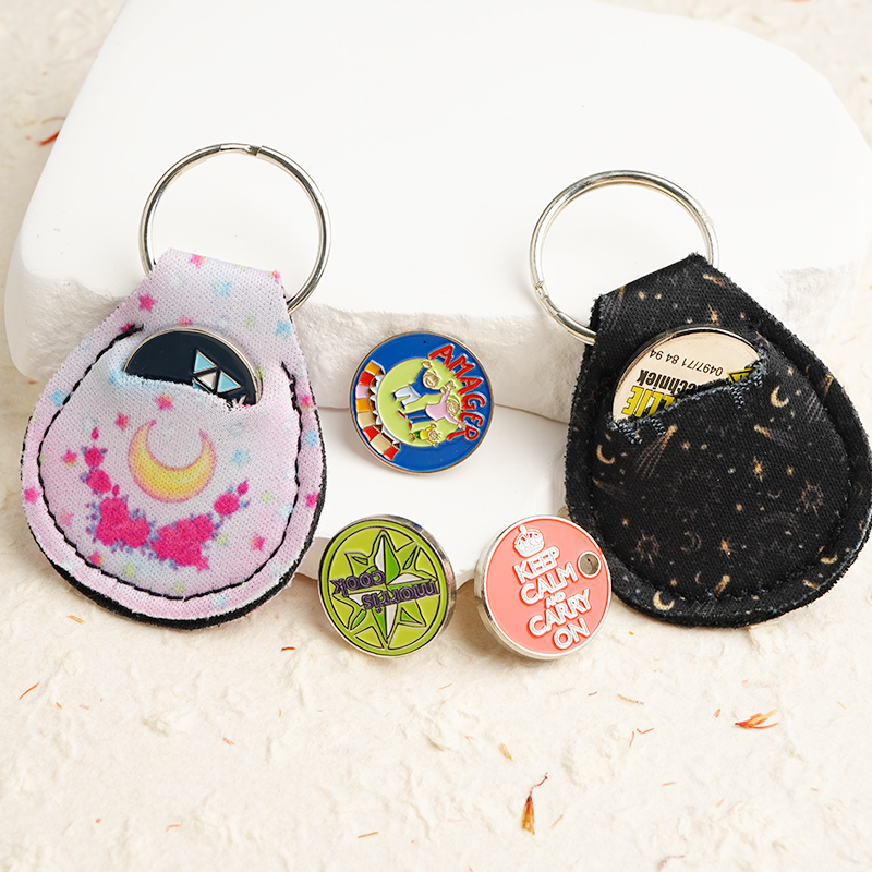 Custom Coins Tokens and AirTag Holder Keychains