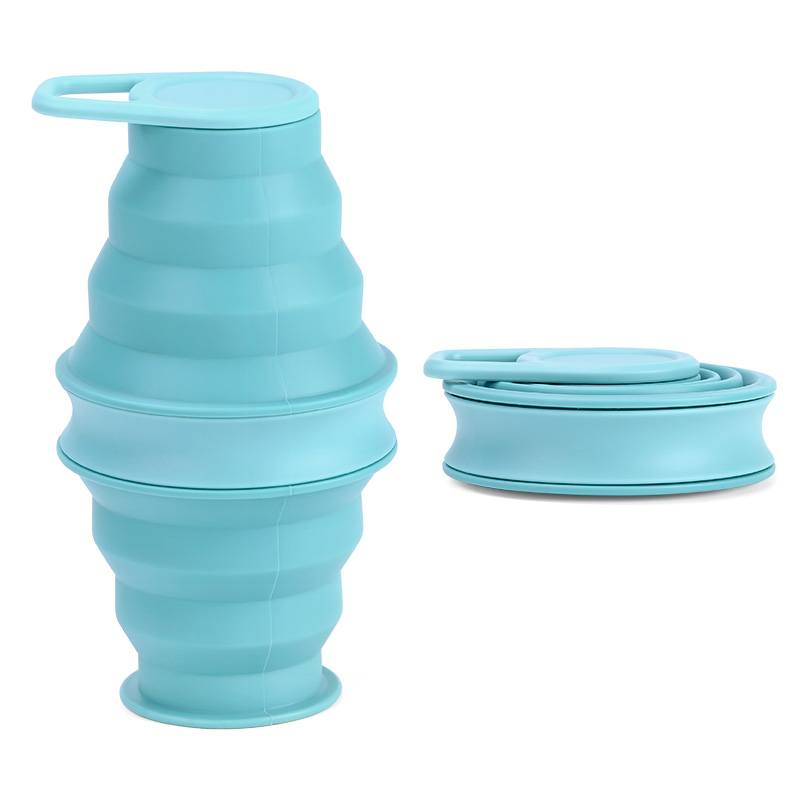 Food Grade Silicone Bottle Heat Resistant Foldable Compact Collapsible Silicone Travel Cup