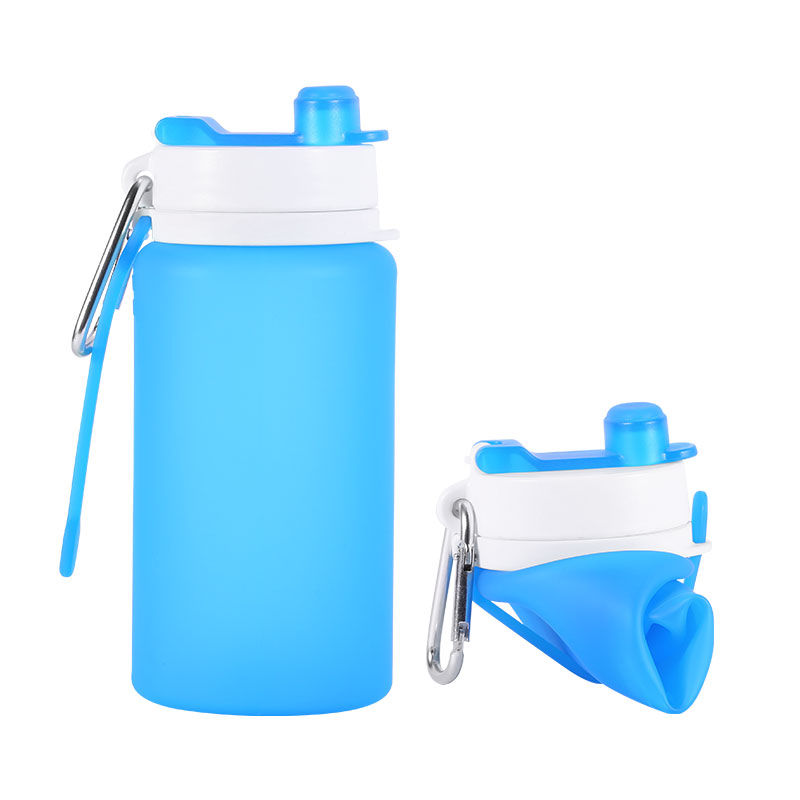 Logo BPA Free Food Grade Silicone Sublimation Collapsible Clear Bicycle Gym Sports Water Bottles