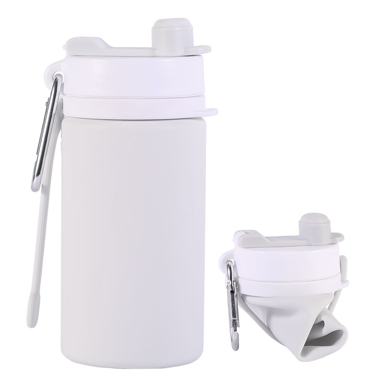 Factory Custom BPA Free Reusable Silicon Sports Gym Travel Silicone Foldable Water Bottle