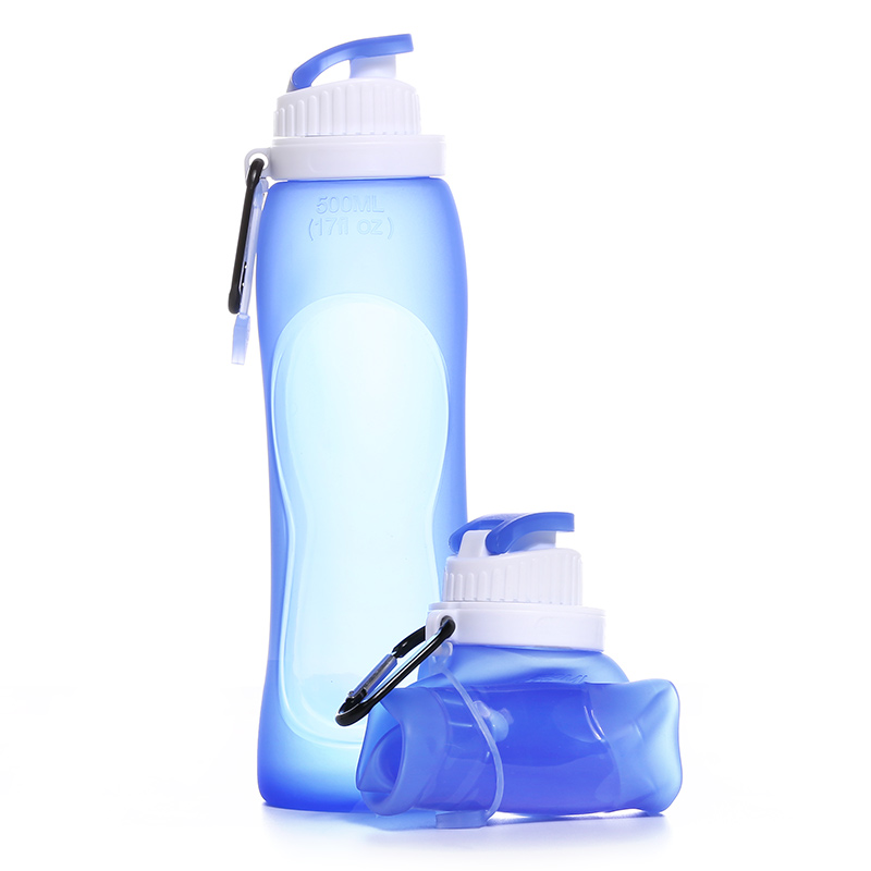 Top Seller Portable Folding Sports Bottle Silicone Collapsible Water Bottle