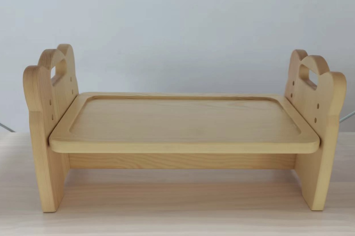 Dog Food Bowl Cat Food and Water Bowl Raised Dog pine Wooden Adjustable Elevated Stand