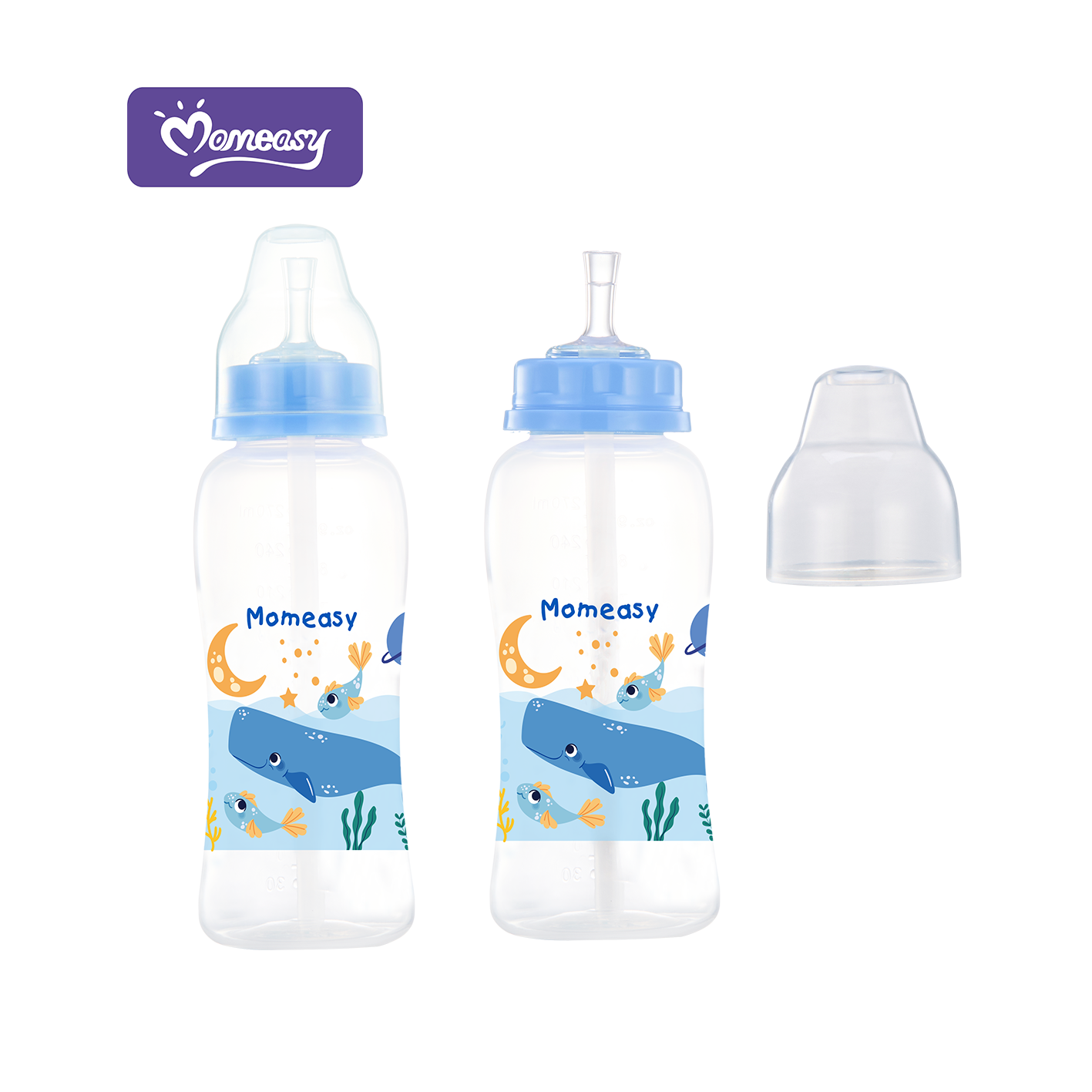 9oz/270ML Standard Feeding Bottle with straw)