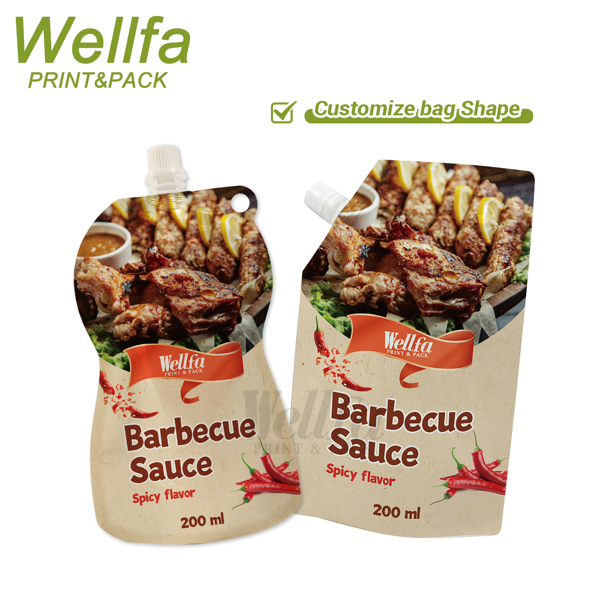 Sauce spout bag