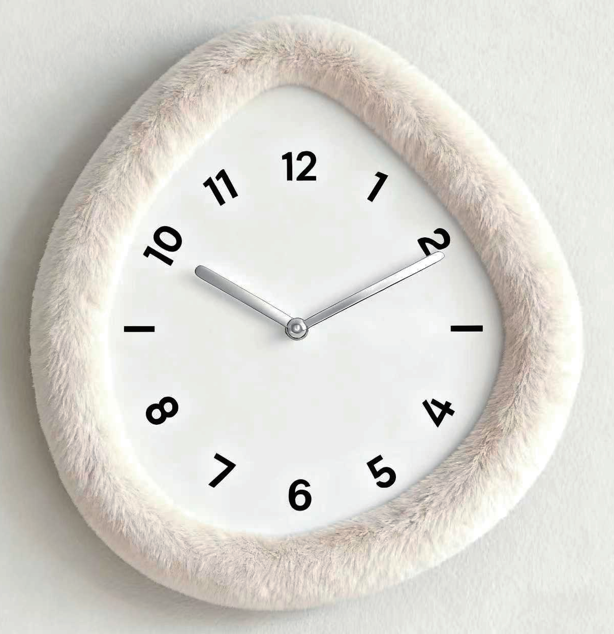 Home decor Electronic clock Wall hang clock Fluffy clcok