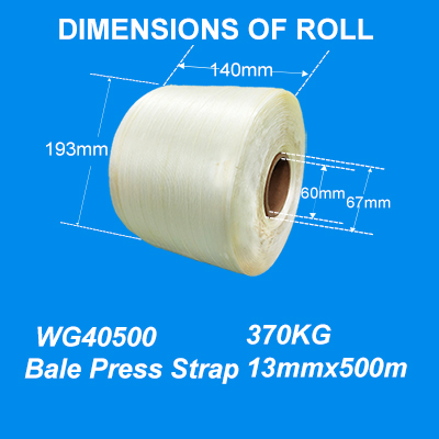 Bale Press Strap Baling Strap Polyester Bale Strap for Austropressen Machines WG40 13mm*500m