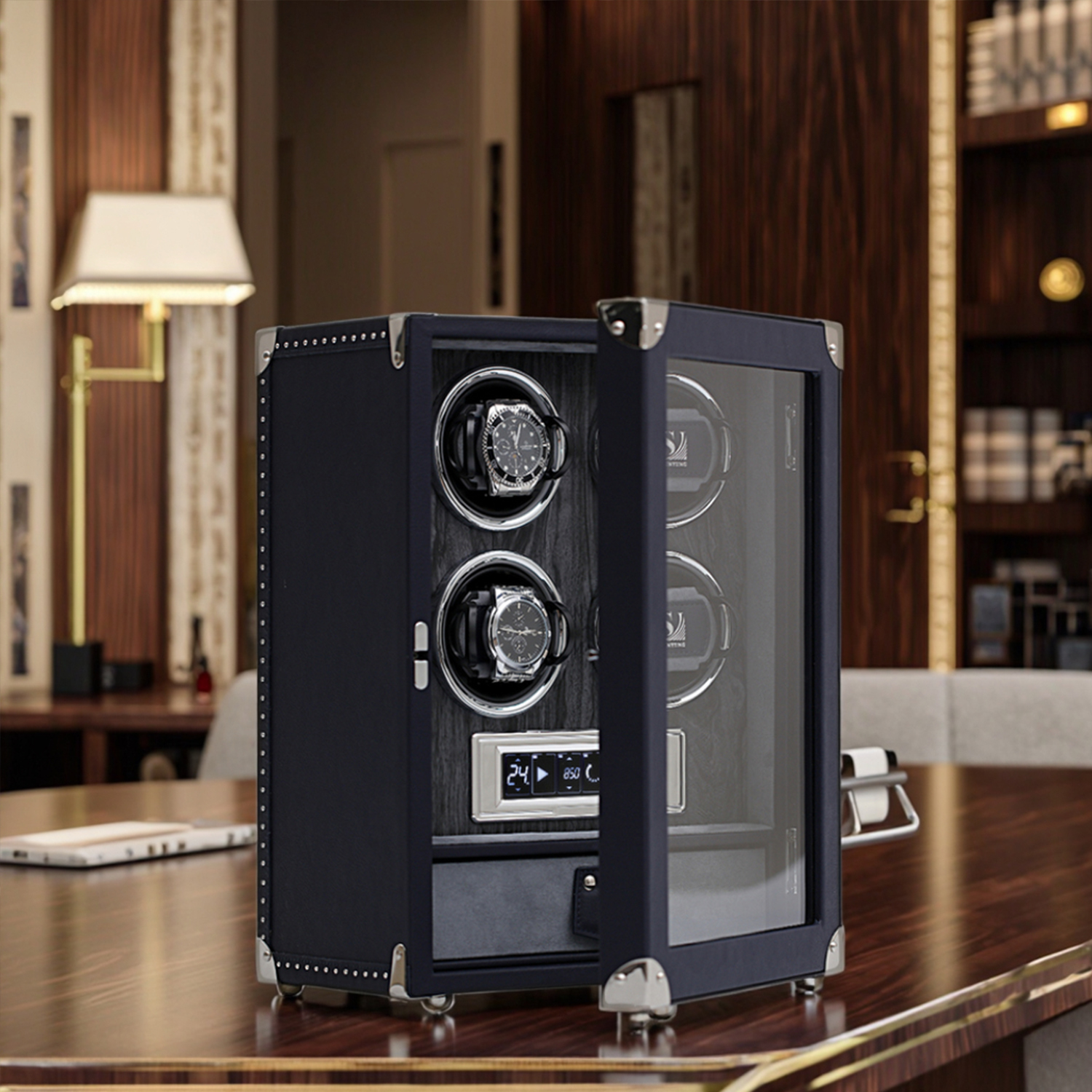 Luxury automatic watch winder wooden Watch Winder 3-Slot Quiet Motor