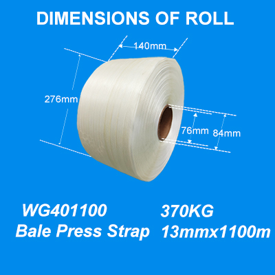 Bonded Strap Bale Strap Baling Tape for Macfab Vertical Balers WG40 13mm*1100m