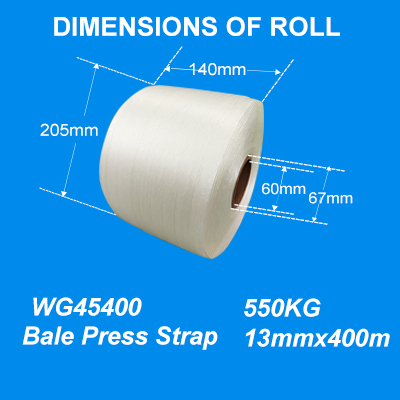 Polyester Bale Strap Baler Strap Bale Strap for Cardboard Recycling WG45 13mm*400m