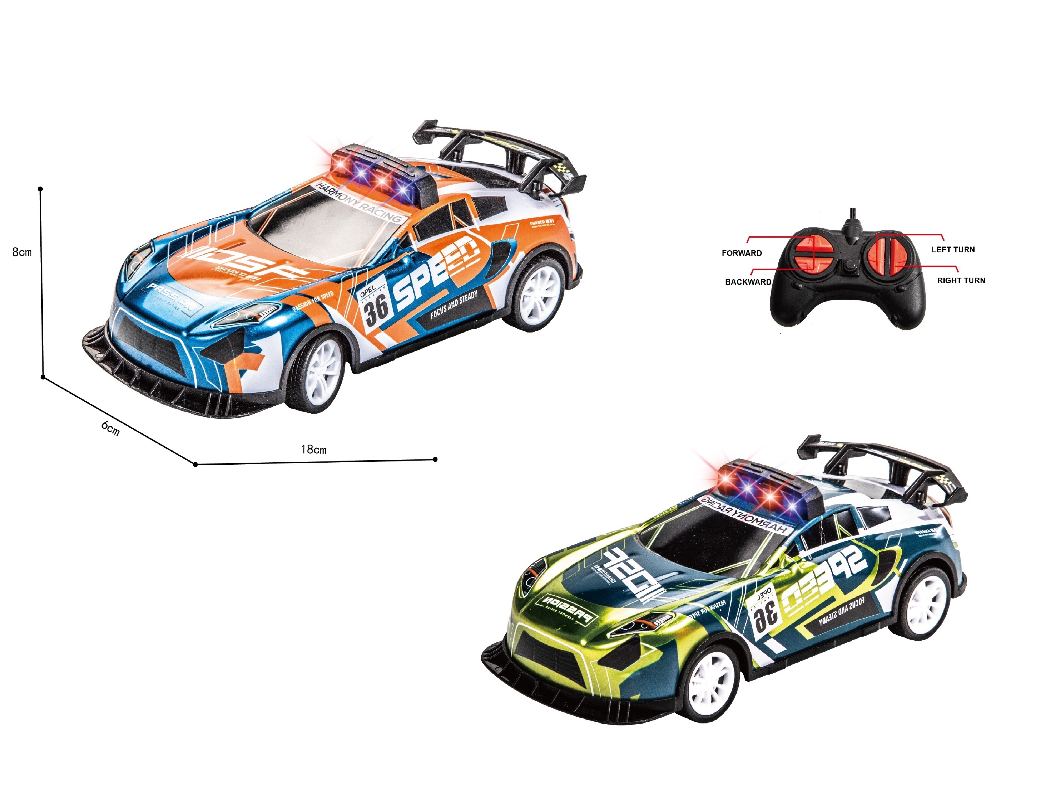 Four-ways alloy ramote control car