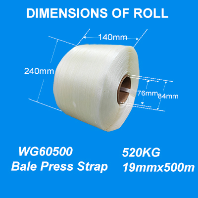 Bonded Strap Hot Melt Textile Strap Bale Strap Sustainable Solution WG60 19mm*500m