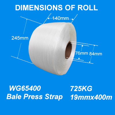 Bonded Tape Bale Strap Baler Strap Premium OEM Supply Europe Market WG65 19mm*400m