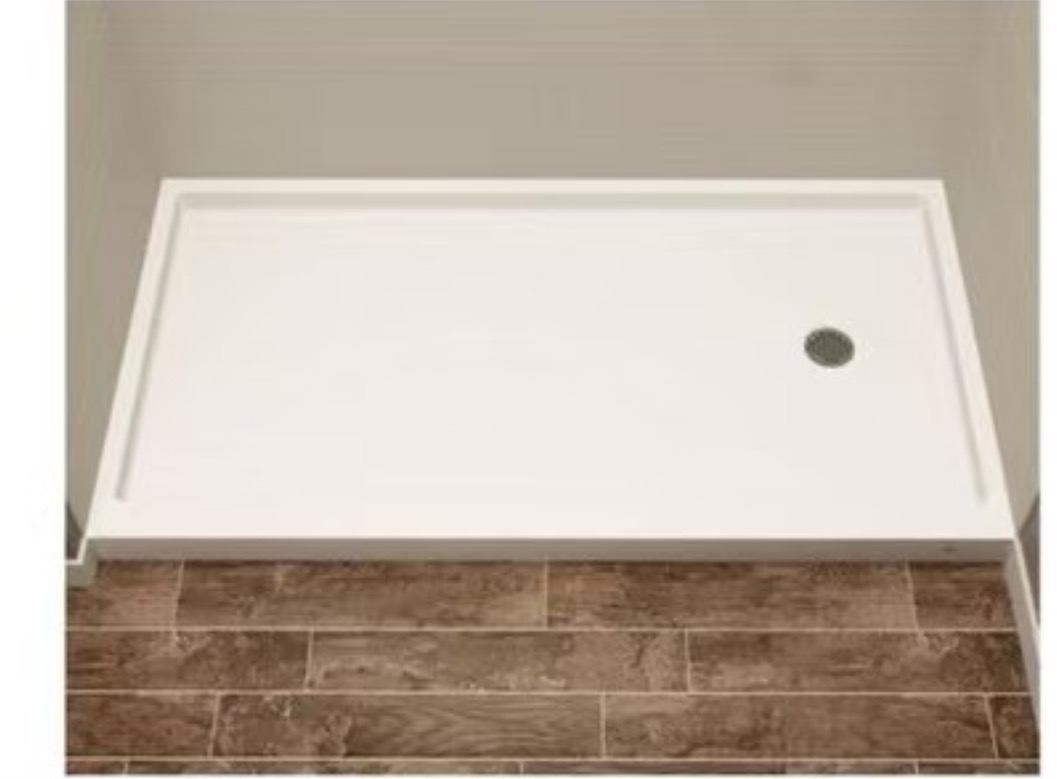 shower base, shower pan, cultured marble, cast marble