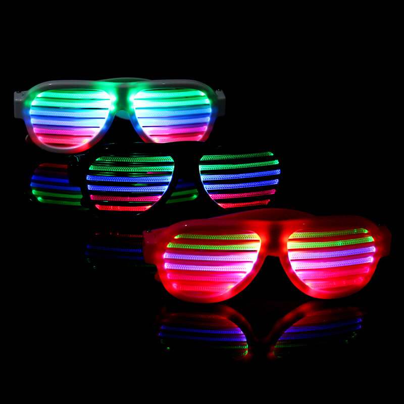 GFLAI Sound Activated LED Glasses Music Rhythm Rechargeable Battery Party Festival Rave Wear