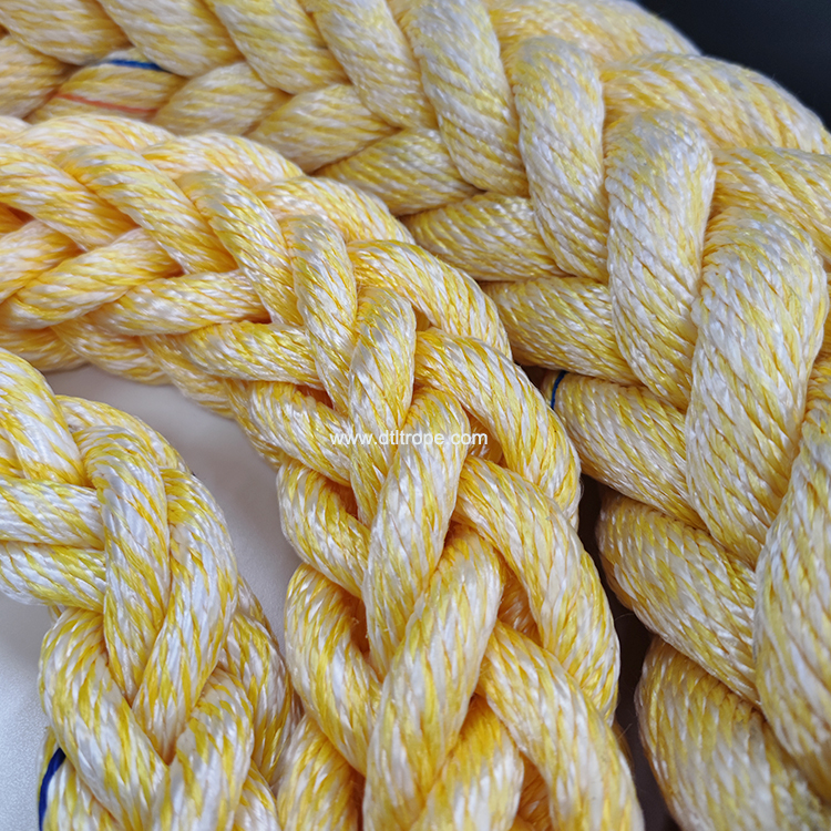 PP&Polyester mixed mooring rope