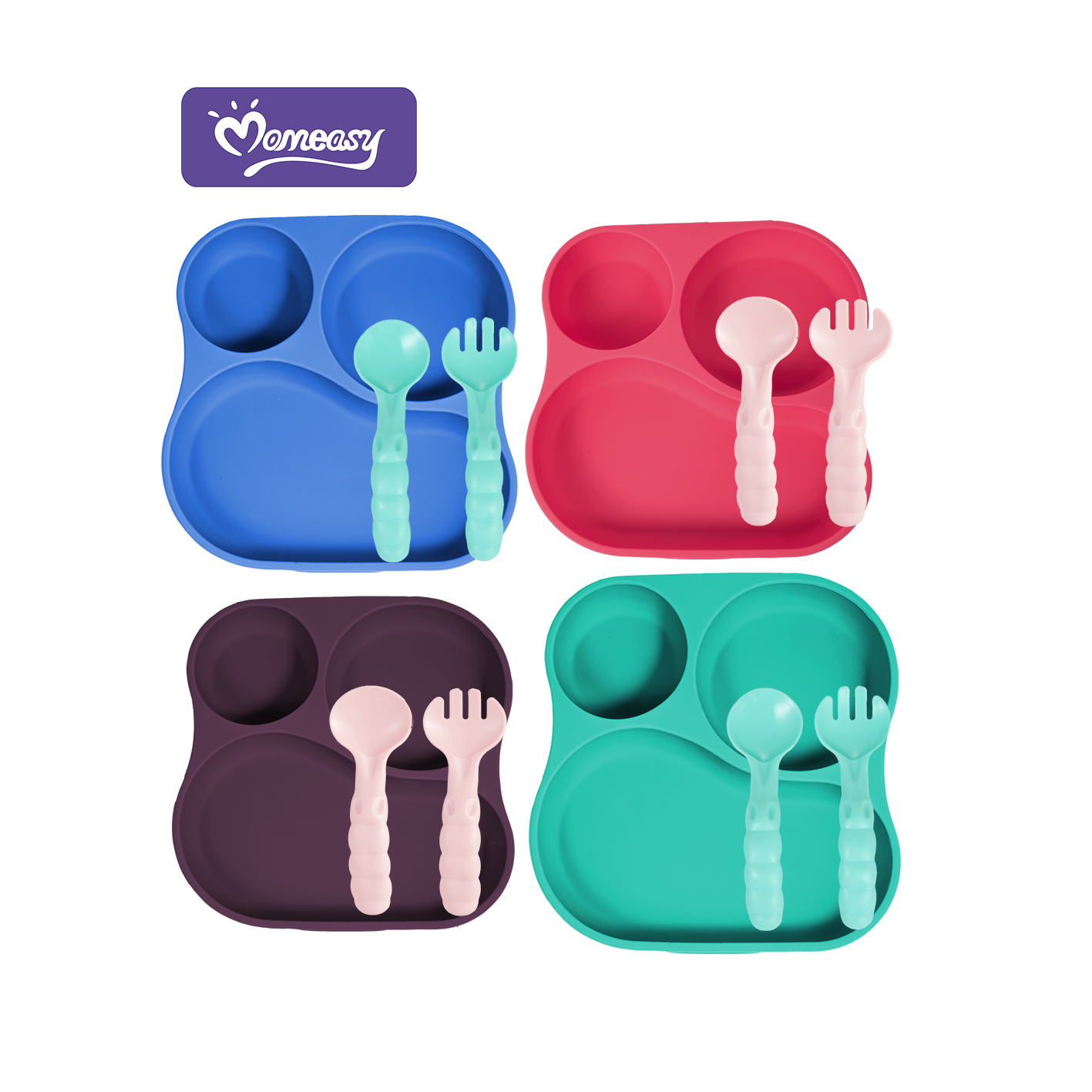 Silicone Silicone Mealtime Set plate Set