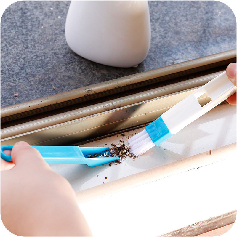 Window gap brush, groove and corner brush, dead corner cleaner