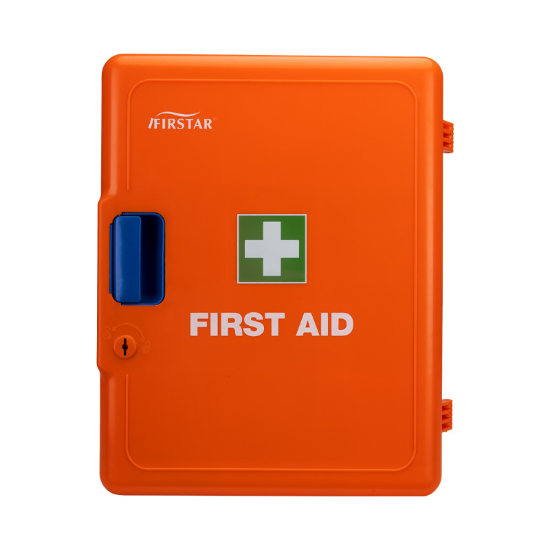 Large Industrial First Aid Kit Cabinet with Lock Keys Shelves Wall Mounted Holes Screws