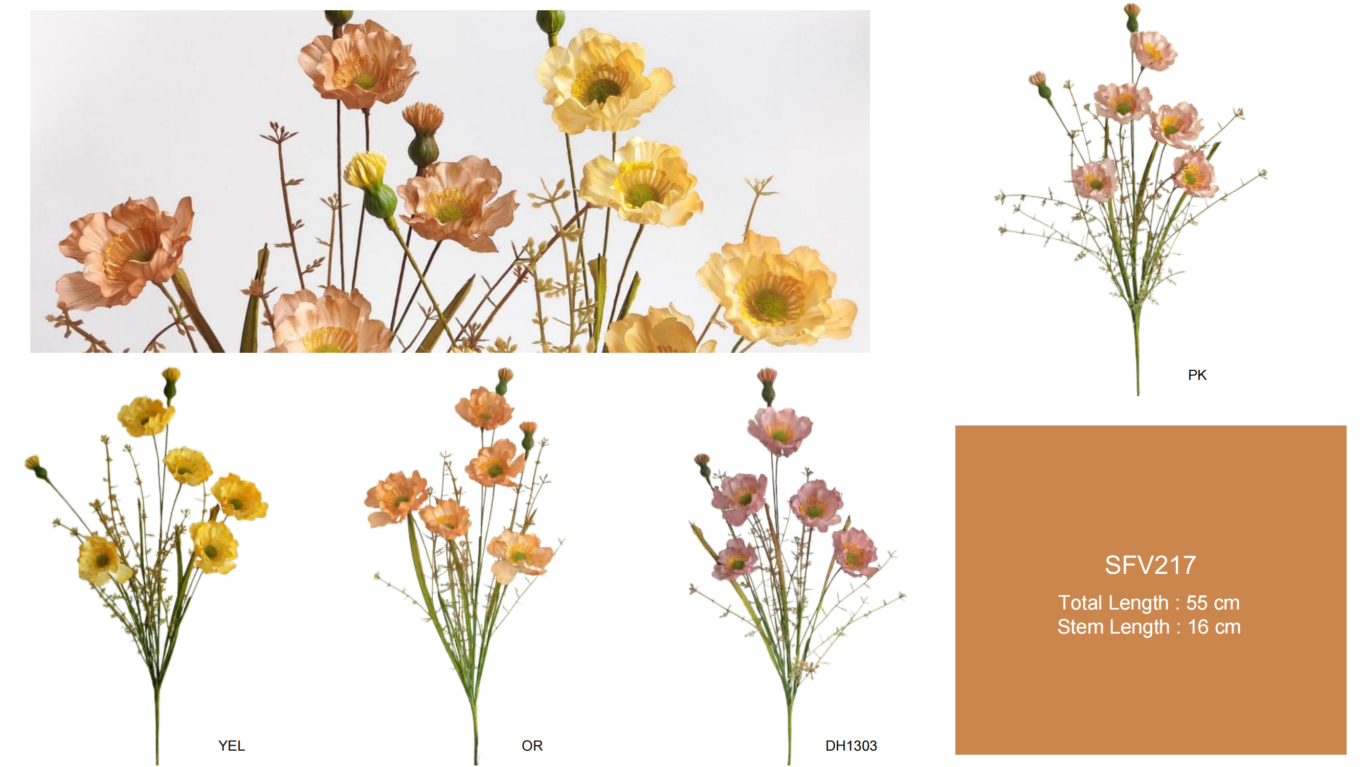 Artificial Autumn wild Flower