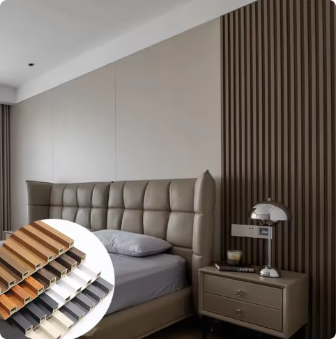 WPC wood-plastic grille, wall decoration,interior decoration material,