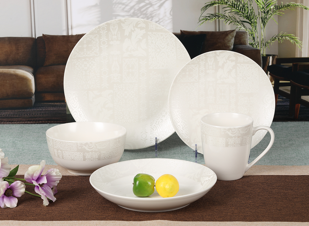 White embossed series