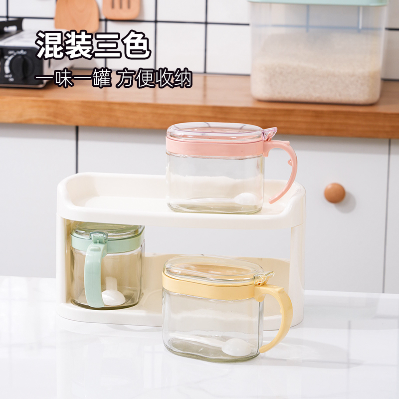 Glass seasoning bottle set (three pieces)