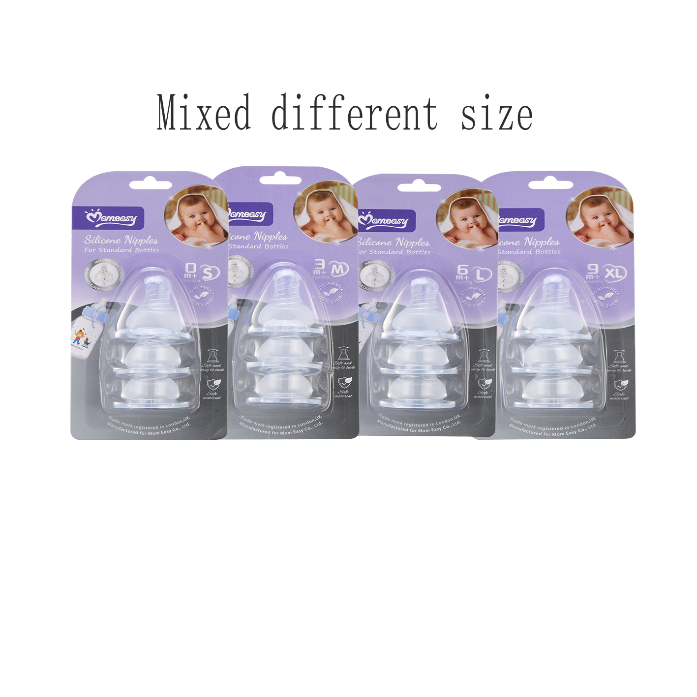 baby silicone nipple standard