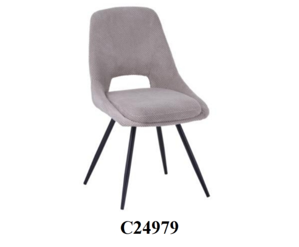 Romance Dining chair Fabric leisure chair with black powder coating legs banquet chair